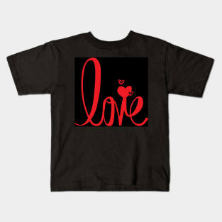 Love Typography Kids T-Shirt